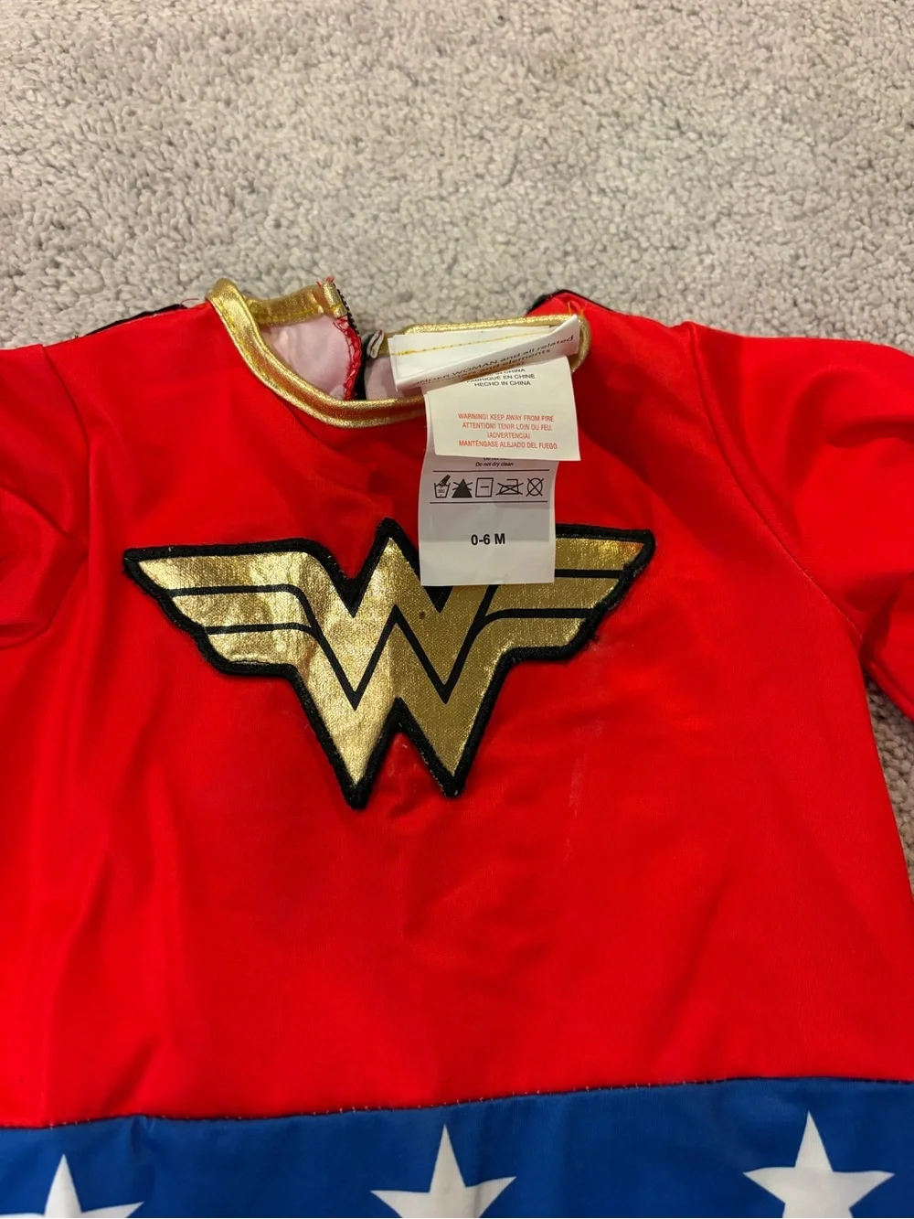 Wonder Woman Infant Costume - Red & Gold 0-6 mo